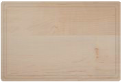 Wood cutting board rounded edges and juice groove